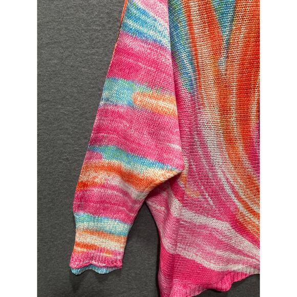 Made In Italy Swirl Printed Scoop Neck Women’s Relaxed Fit Sweater Size 3X NWOT - Picture 2 of 6